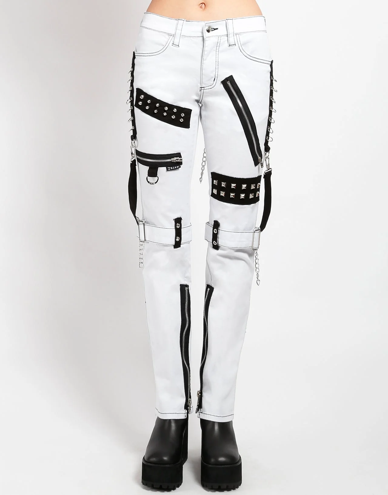 STUDDED BONDAGE PANT WHITE - Image 5