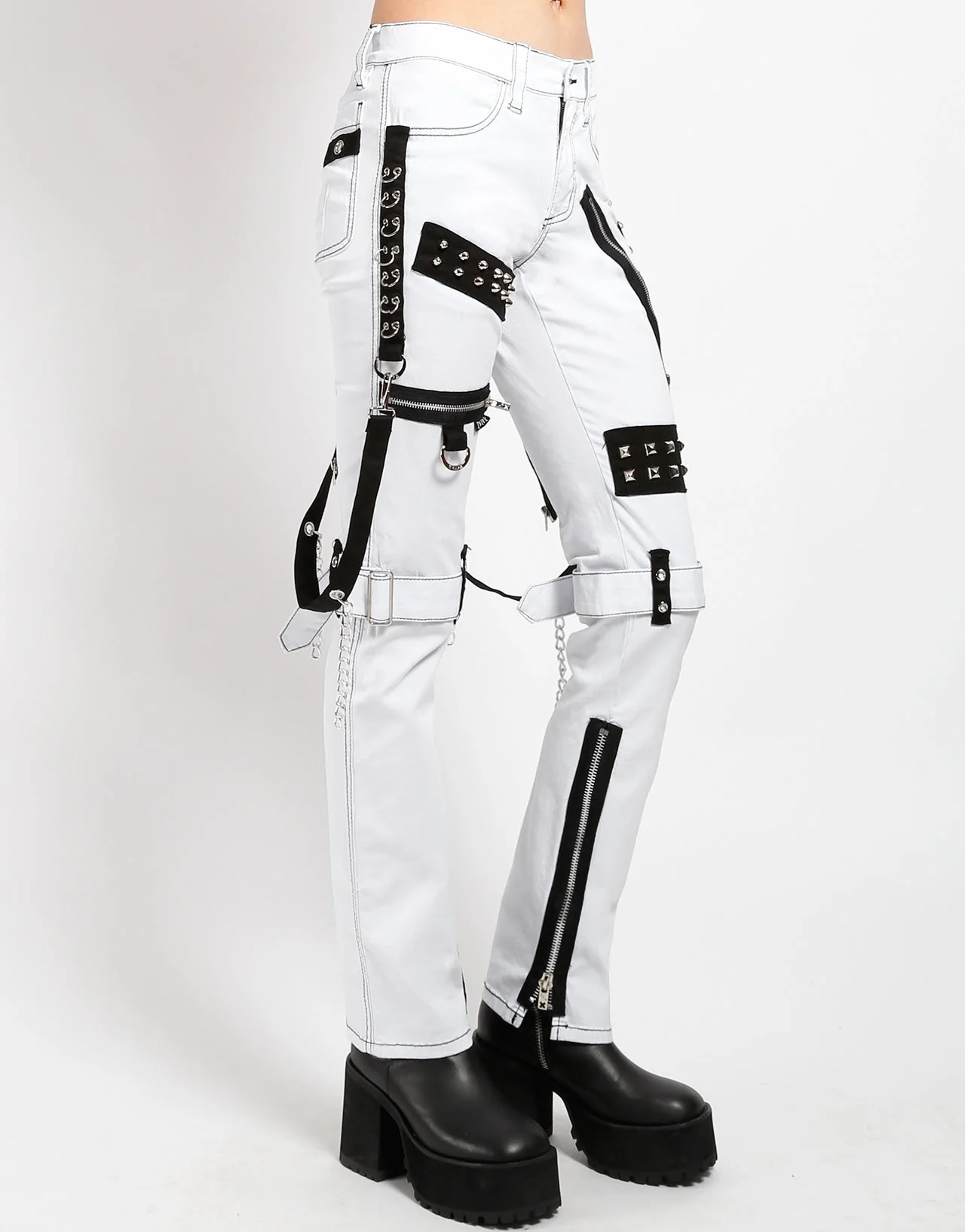 STUDDED BONDAGE PANT WHITE - Image 7