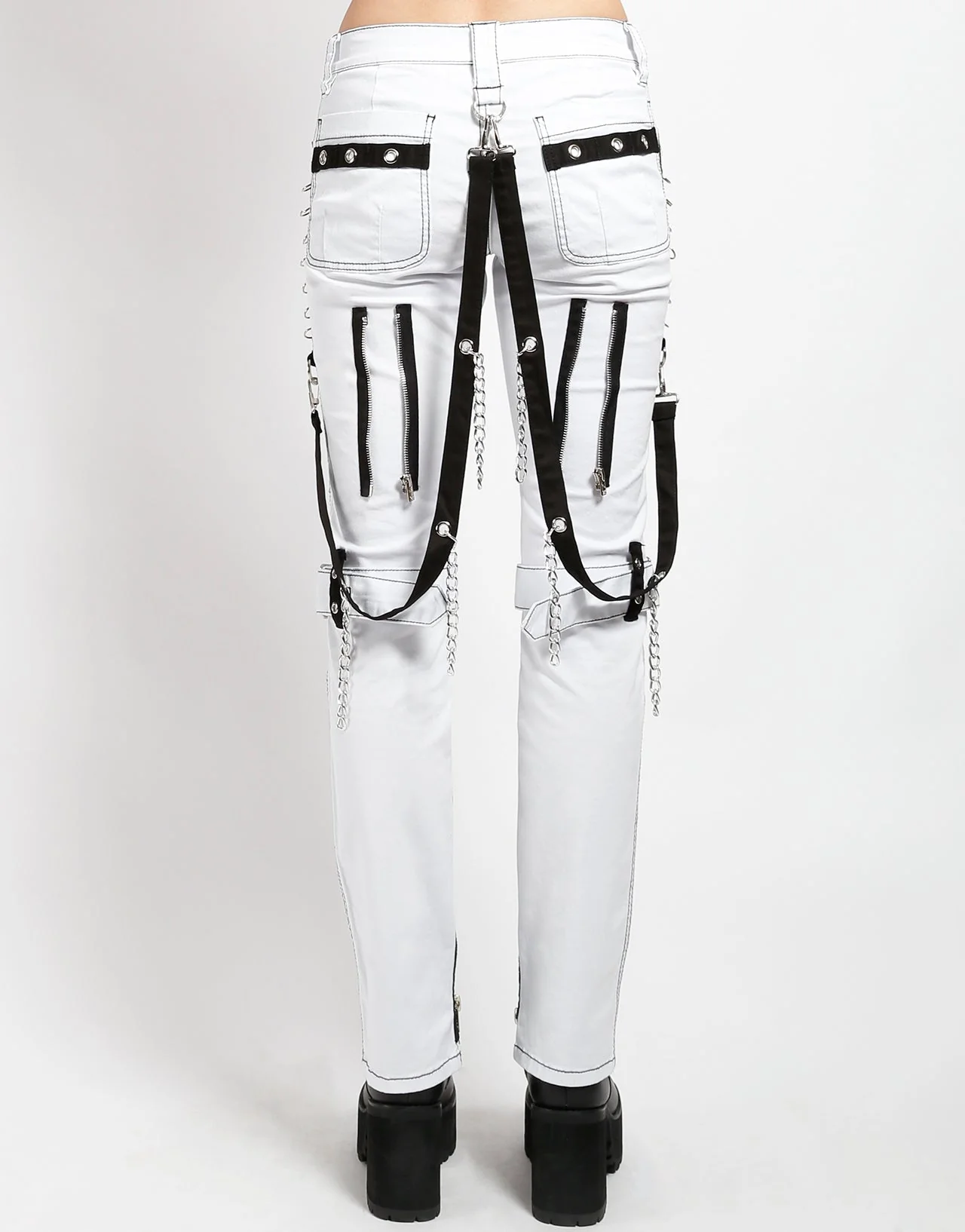 STUDDED BONDAGE PANT WHITE - Image 8
