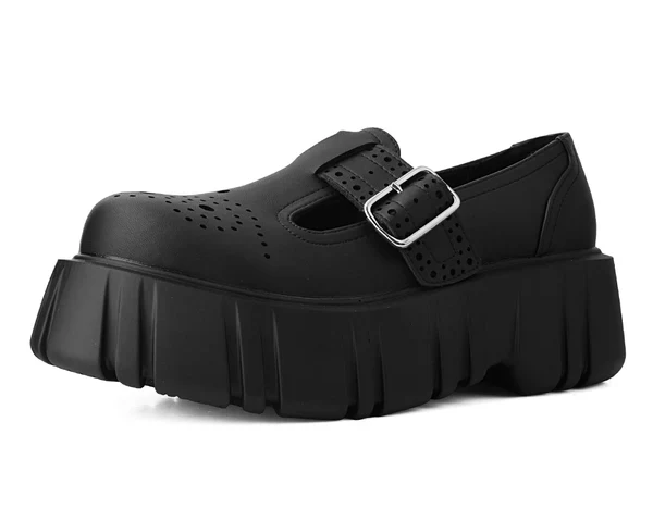 T BAR BROGUE SHOE BLACK