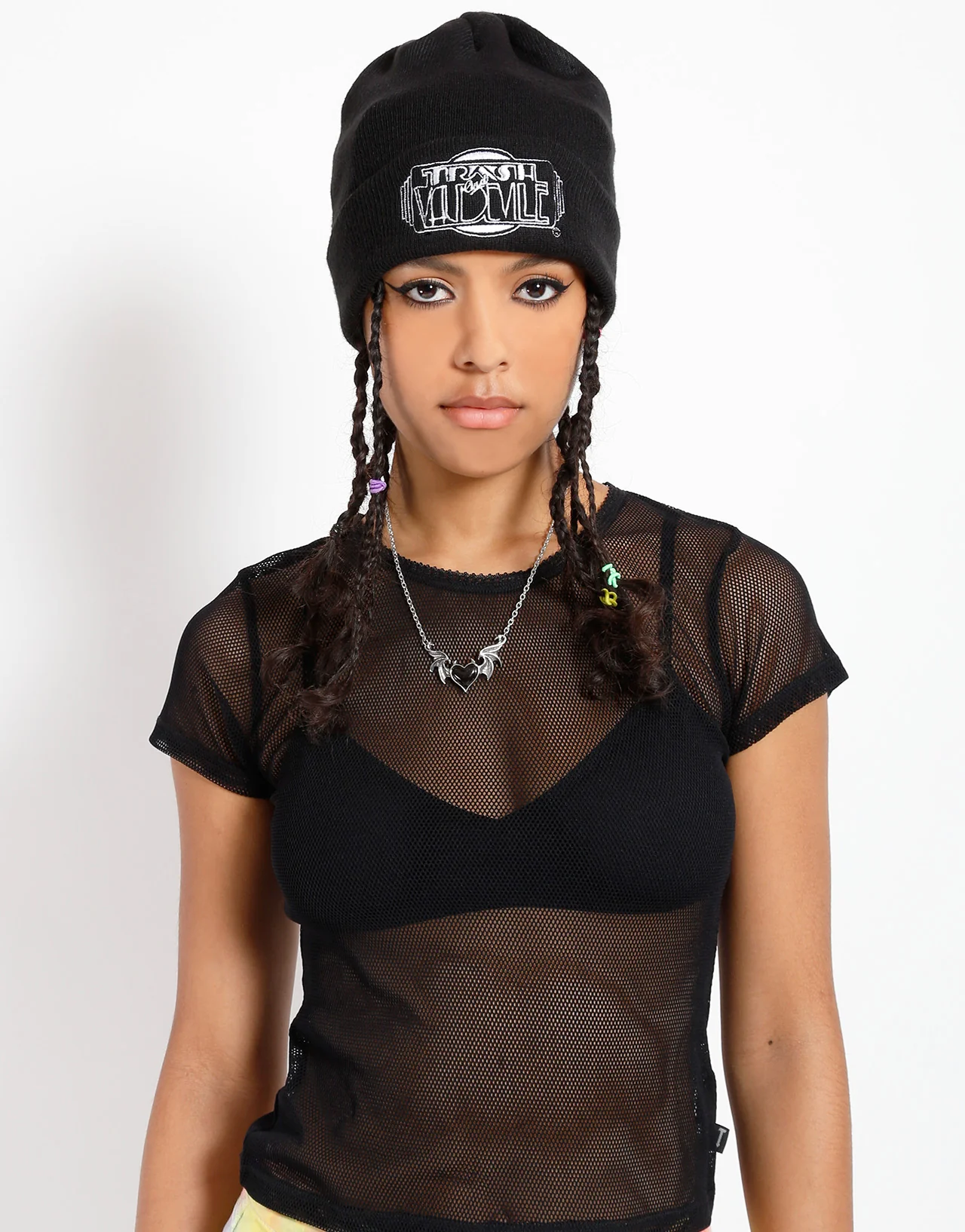 Trash & Vaudeville White Logo Beanie - Image 3
