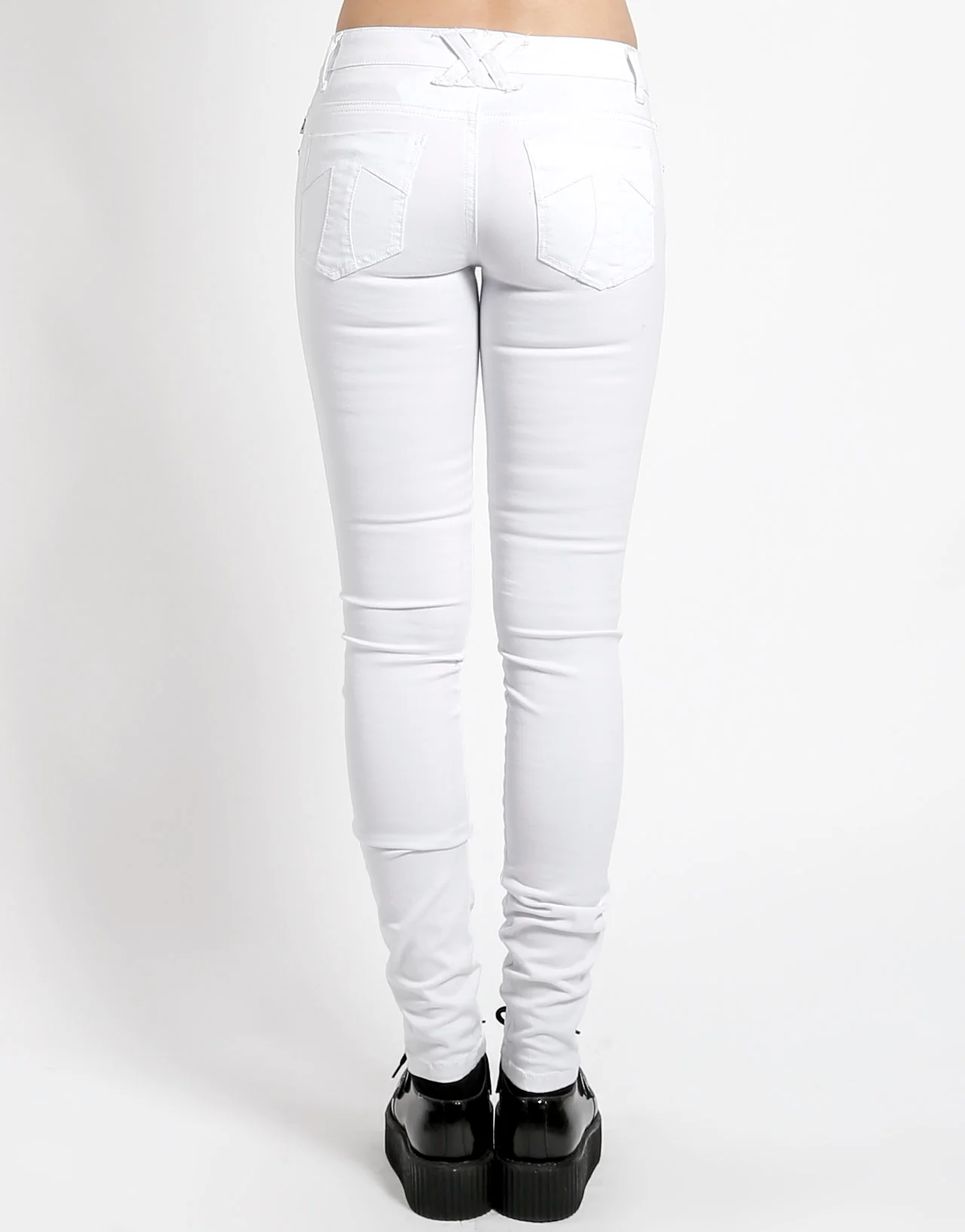 T Back Jeans WHITE - Image 3
