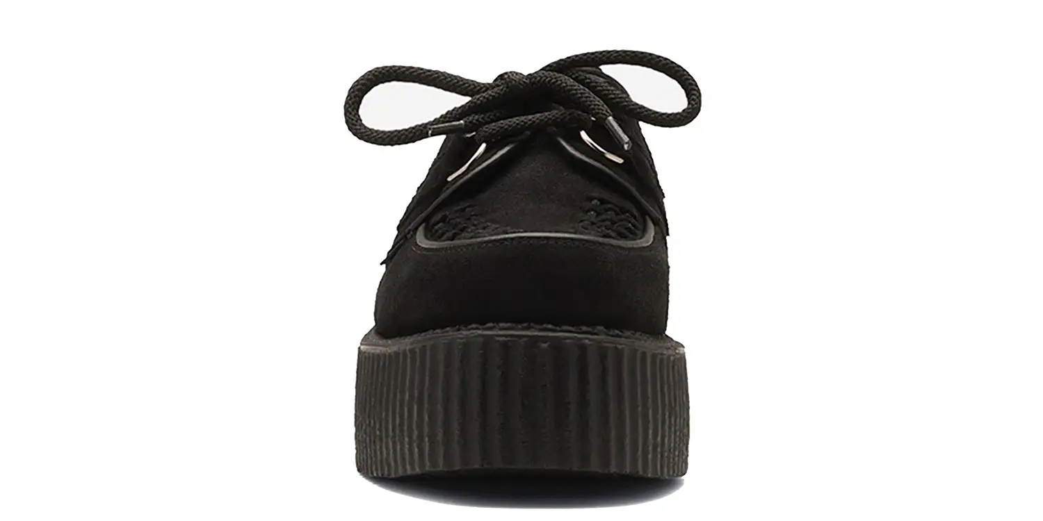 ORIGINAL WULFRUN DOUBLE SOLE CREEPERS IN BLACK SUEDE - Image 3