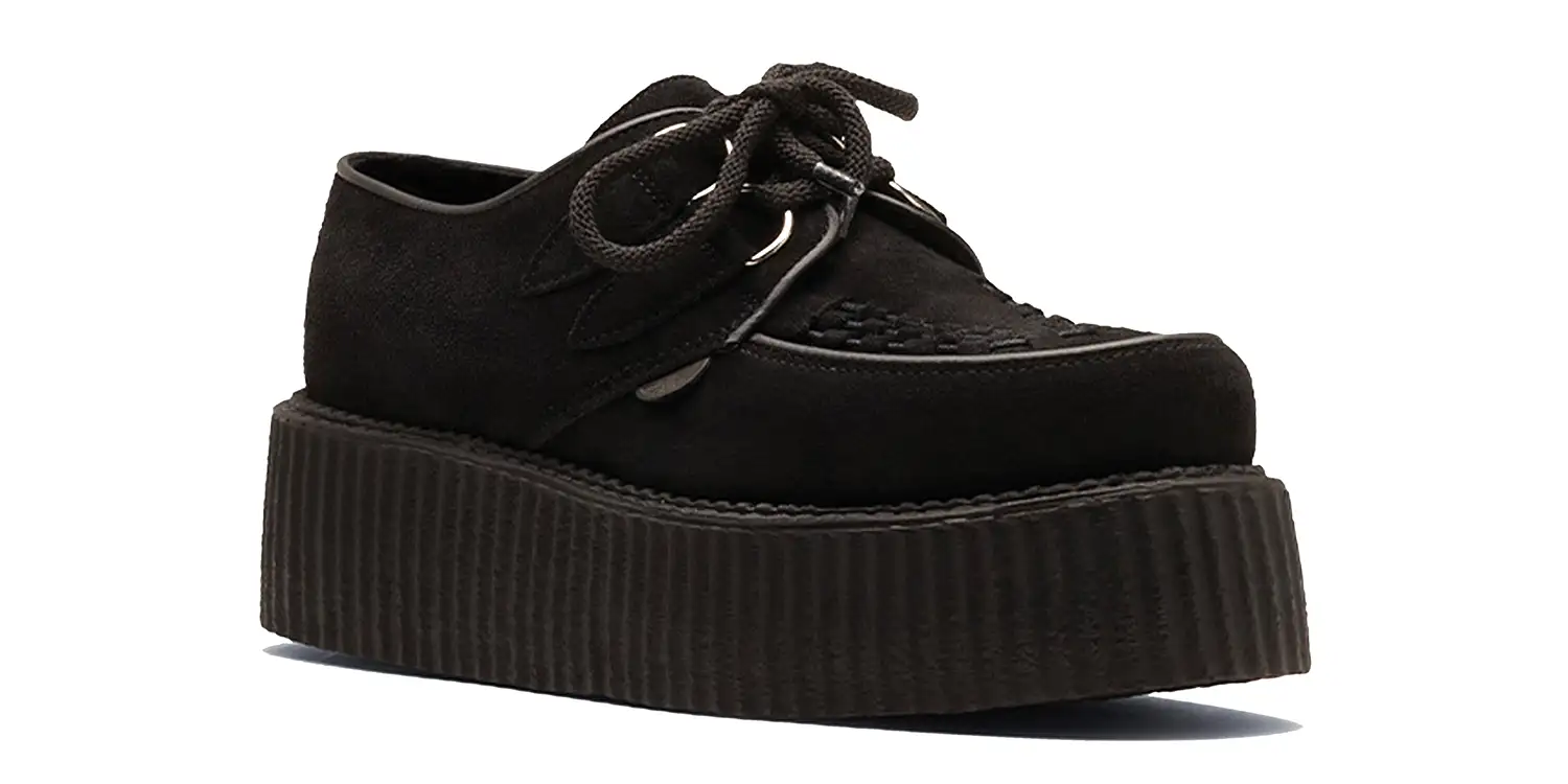 ORIGINAL WULFRUN DOUBLE SOLE CREEPERS IN BLACK SUEDE - Image 4