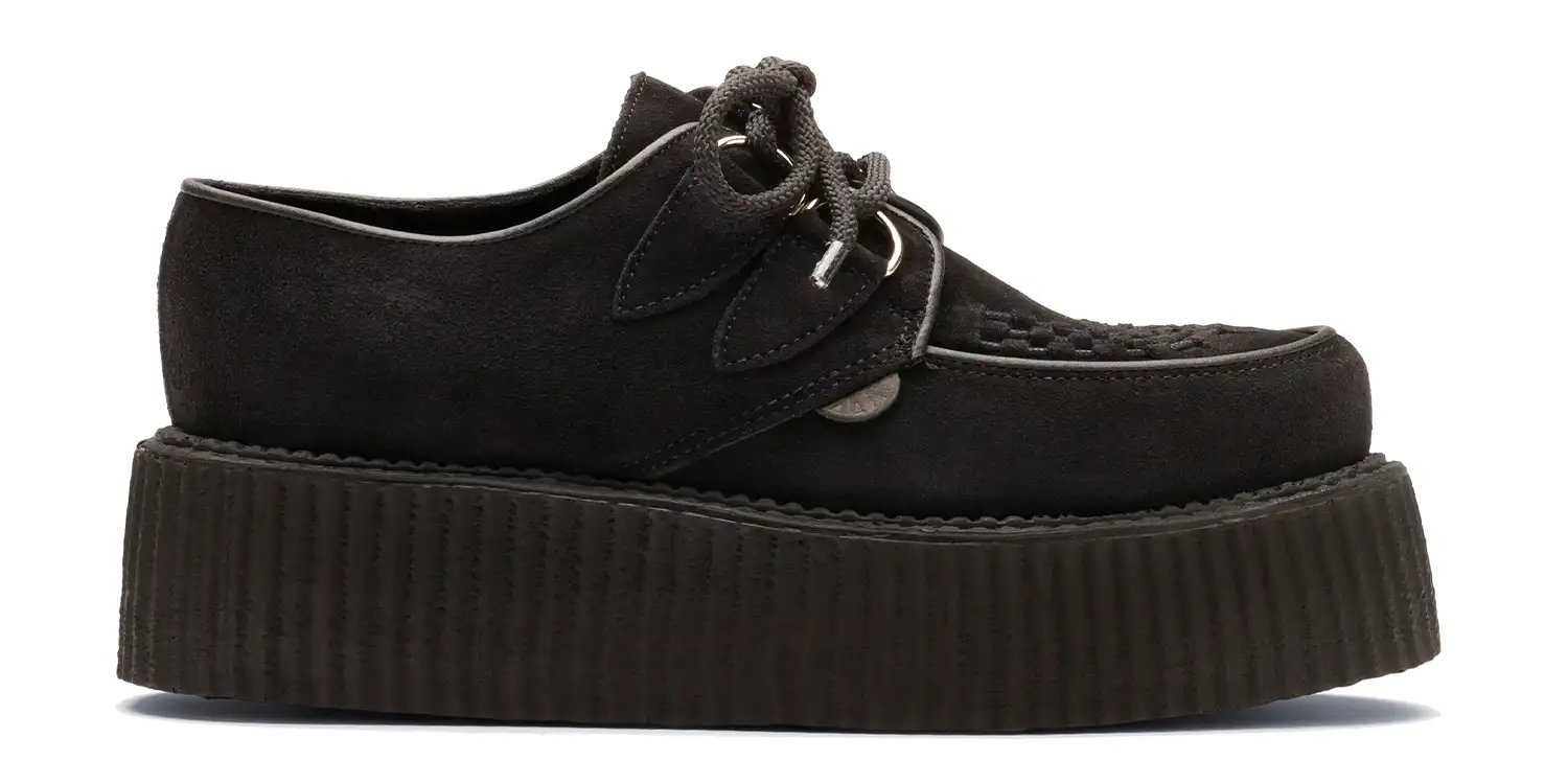 ORIGINAL WULFRUN DOUBLE SOLE CREEPERS IN BLACK SUEDE - Image 5