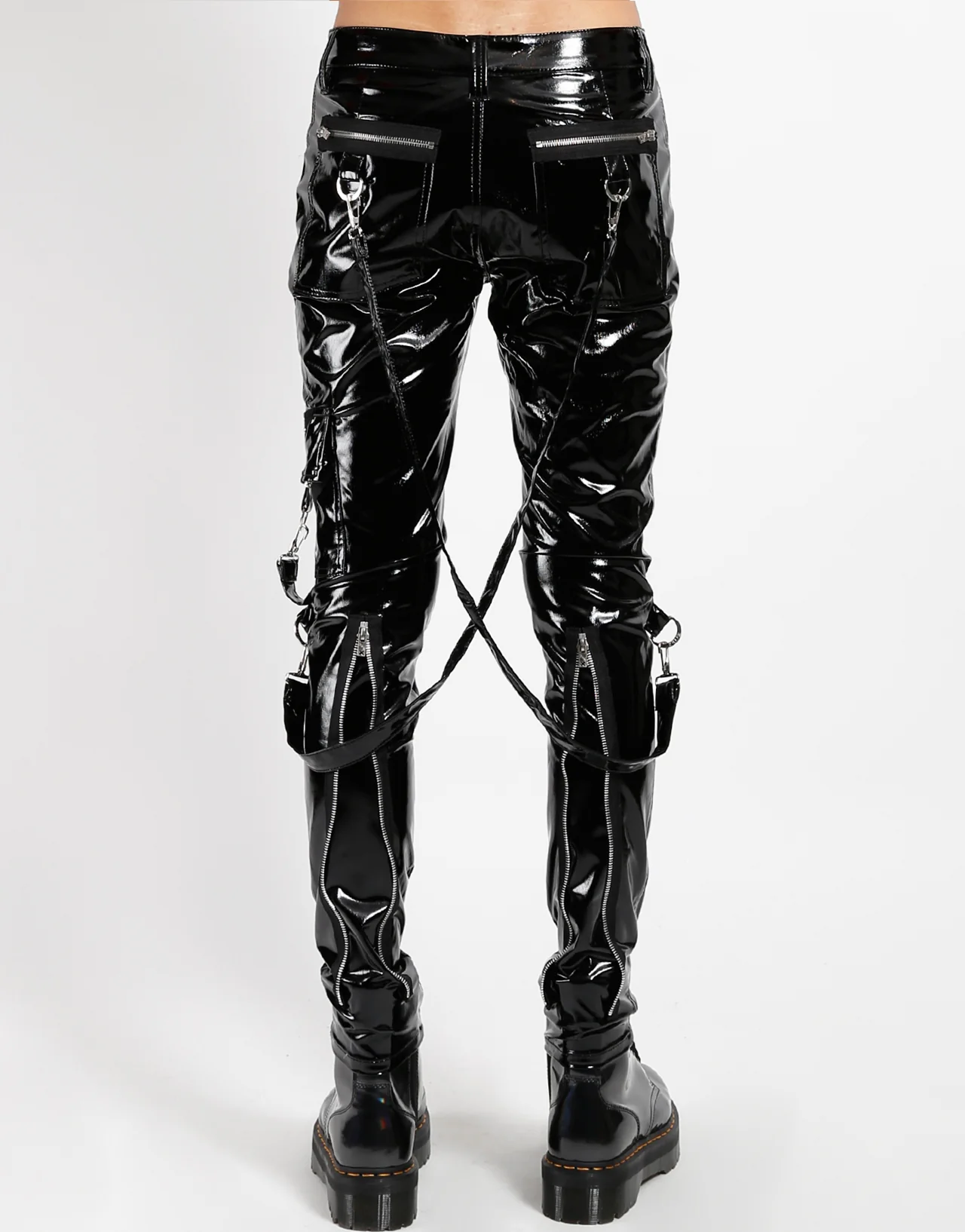 Vinyl Classic Slim Leg Bondage Pant - Image 3