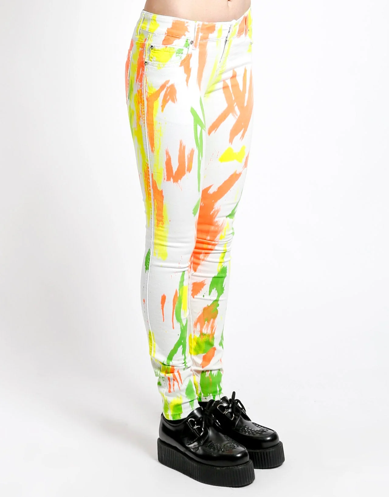 WHITE PAINT SPLATTER SKINNY - Image 3