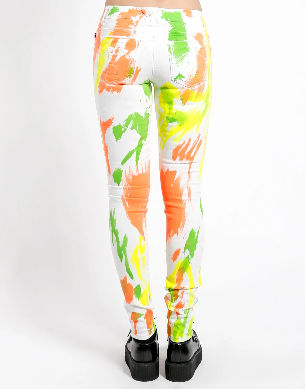 WHITE PAINT SPLATTER SKINNY - Image 4