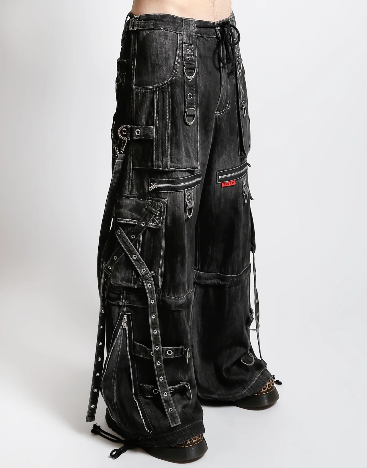 X-STRAP PANT BLACK INK WASH DENIM - Image 4