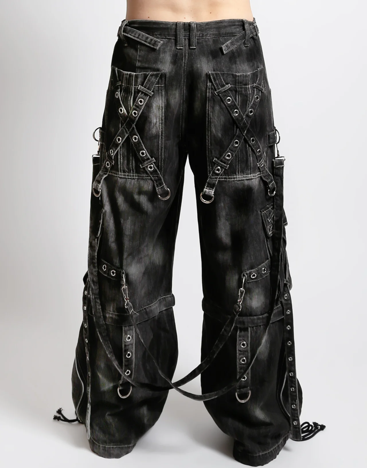 X-STRAP PANT BLACK INK WASH DENIM - Image 5