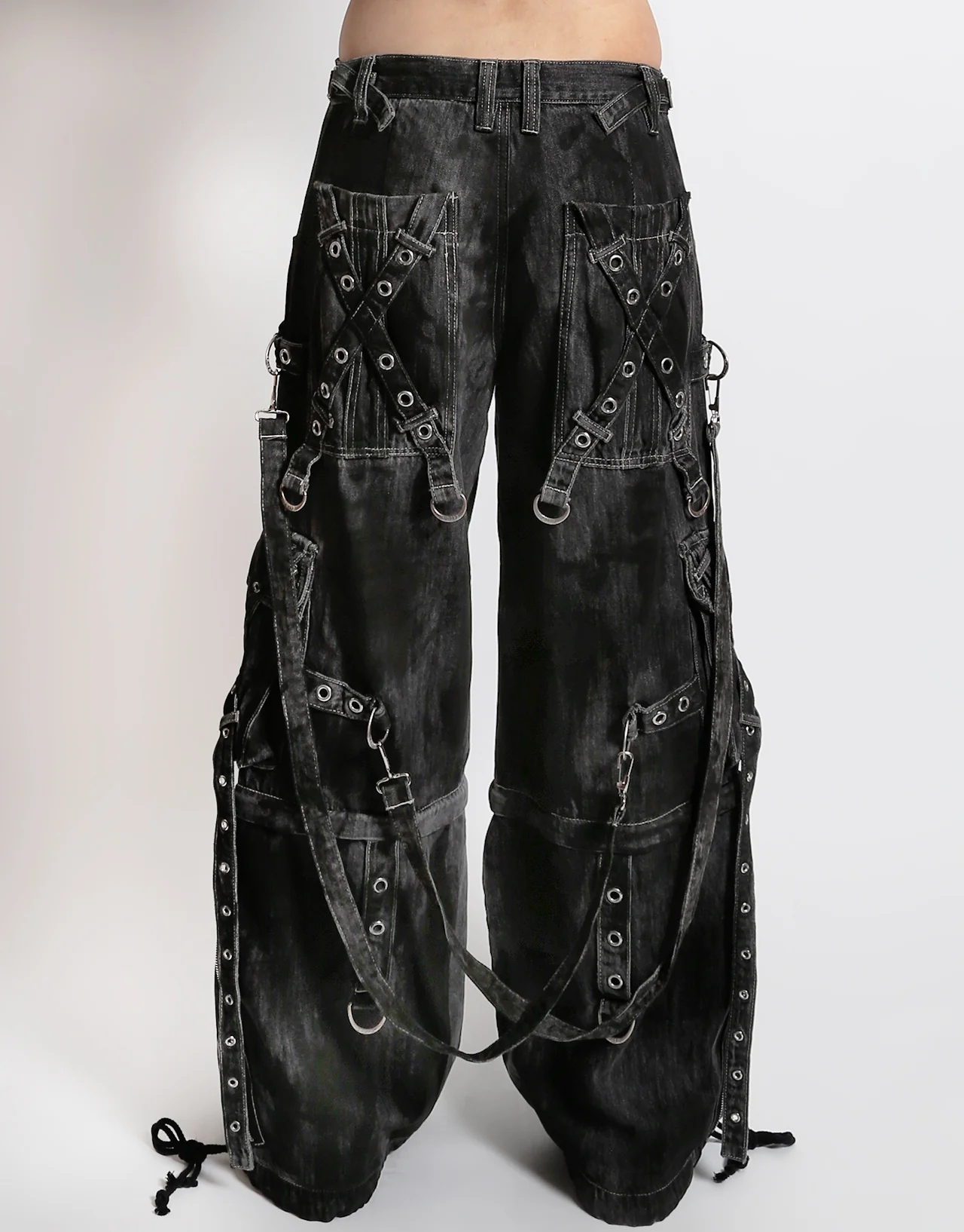 X-STRAP PANT BLACK INK WASH DENIM - Image 7