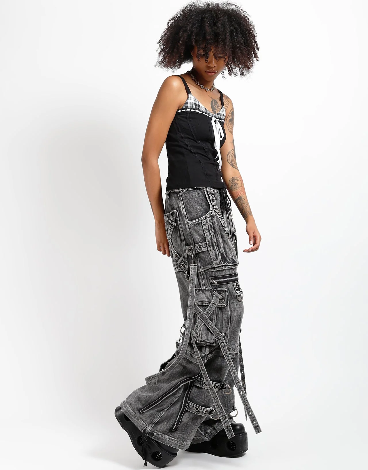X-STRAP PANT FOG WASH DENIM - Image 2