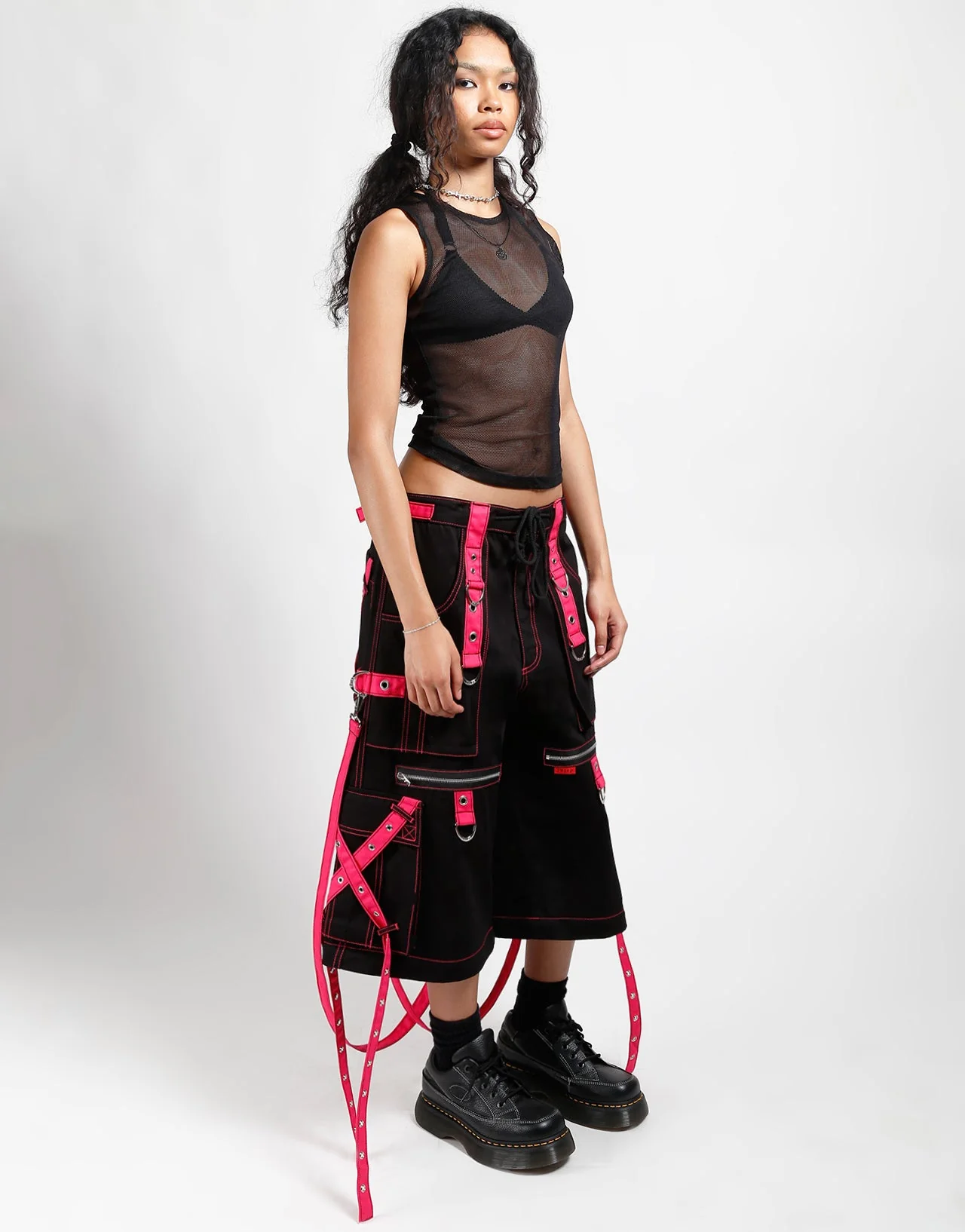 X-STRAP ZIP OFF PANT BLACK/PINK - Image 2