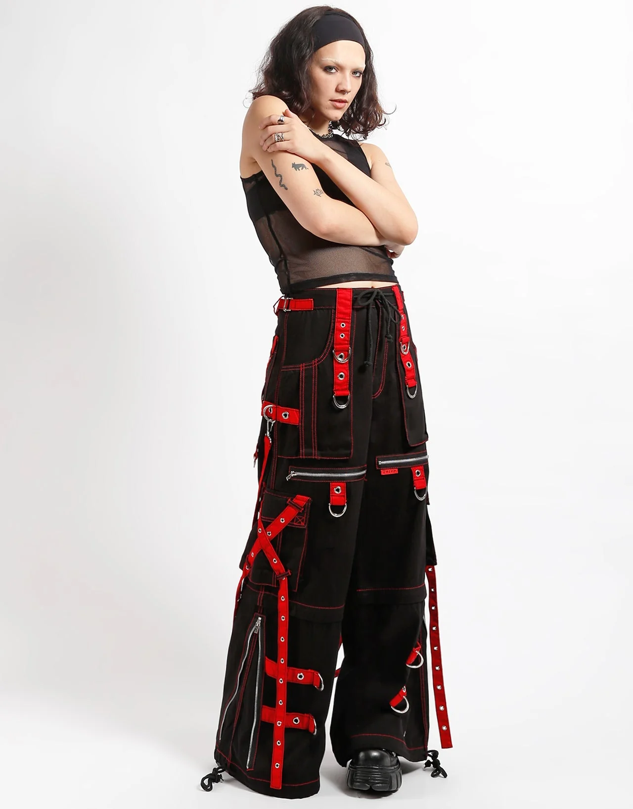 X-STRAP ZIP OFF PANT BLACK/RED - Image 2