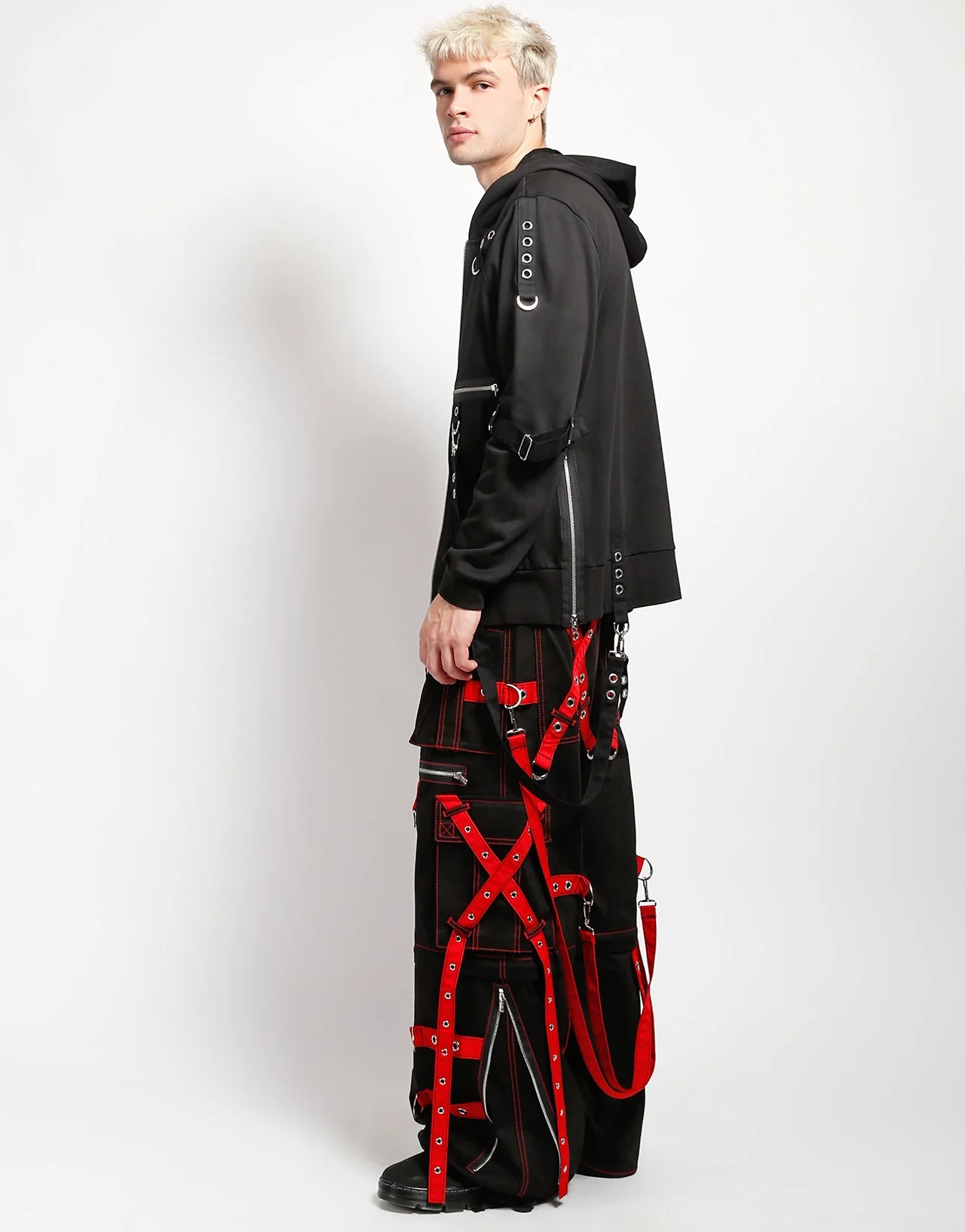 X-STRAP ZIP OFF PANT BLACK/RED - Image 6