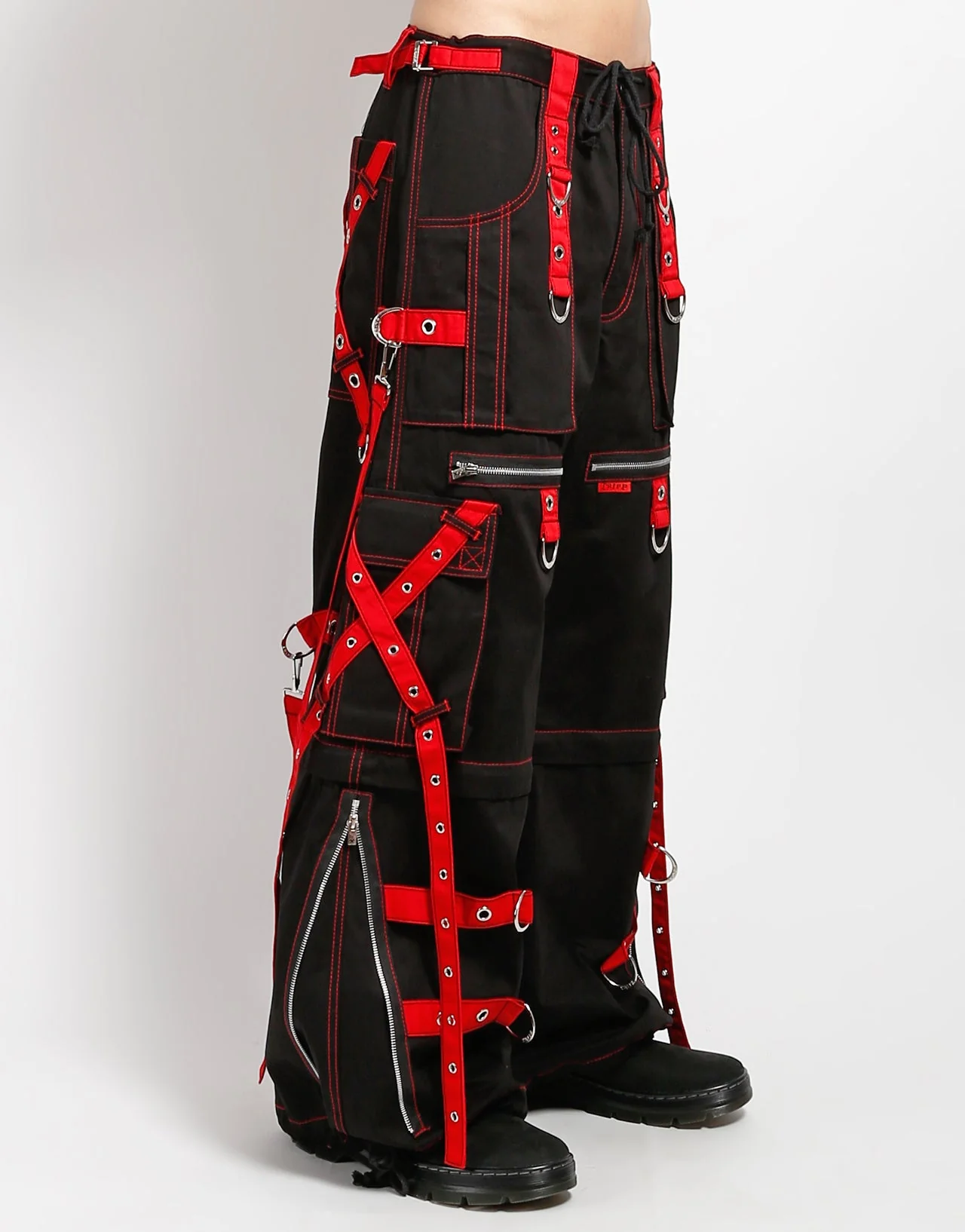 X-STRAP ZIP OFF PANT BLACK/RED - Image 7