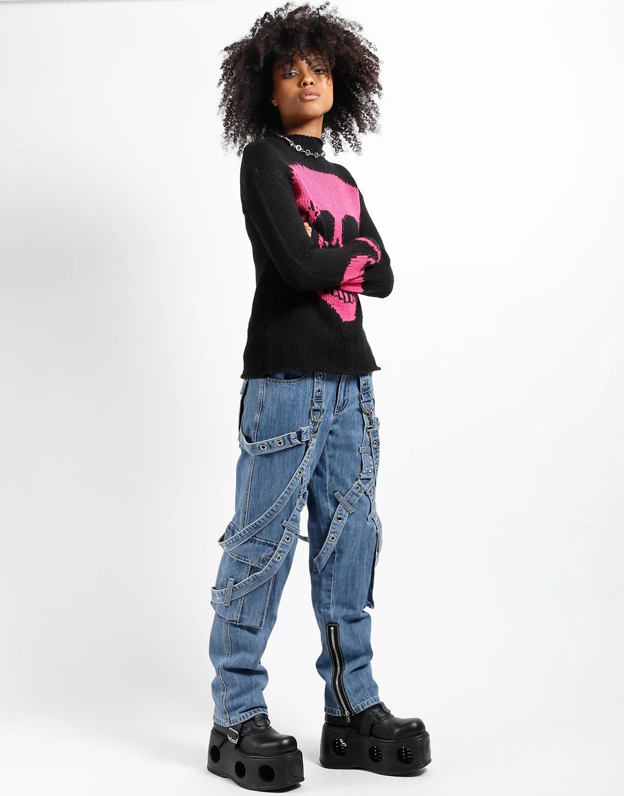 Y-HARNESS PANT LIGHT INDIGO DENIM - Image 2