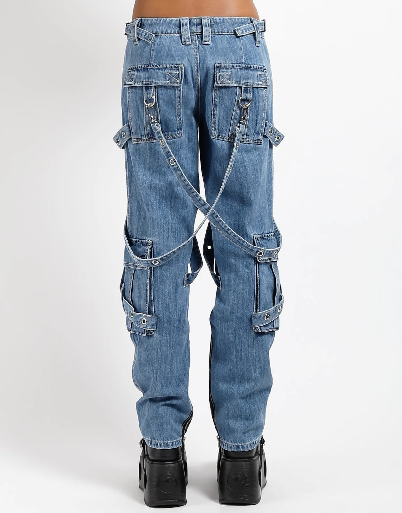 Y-HARNESS PANT LIGHT INDIGO DENIM - Image 4