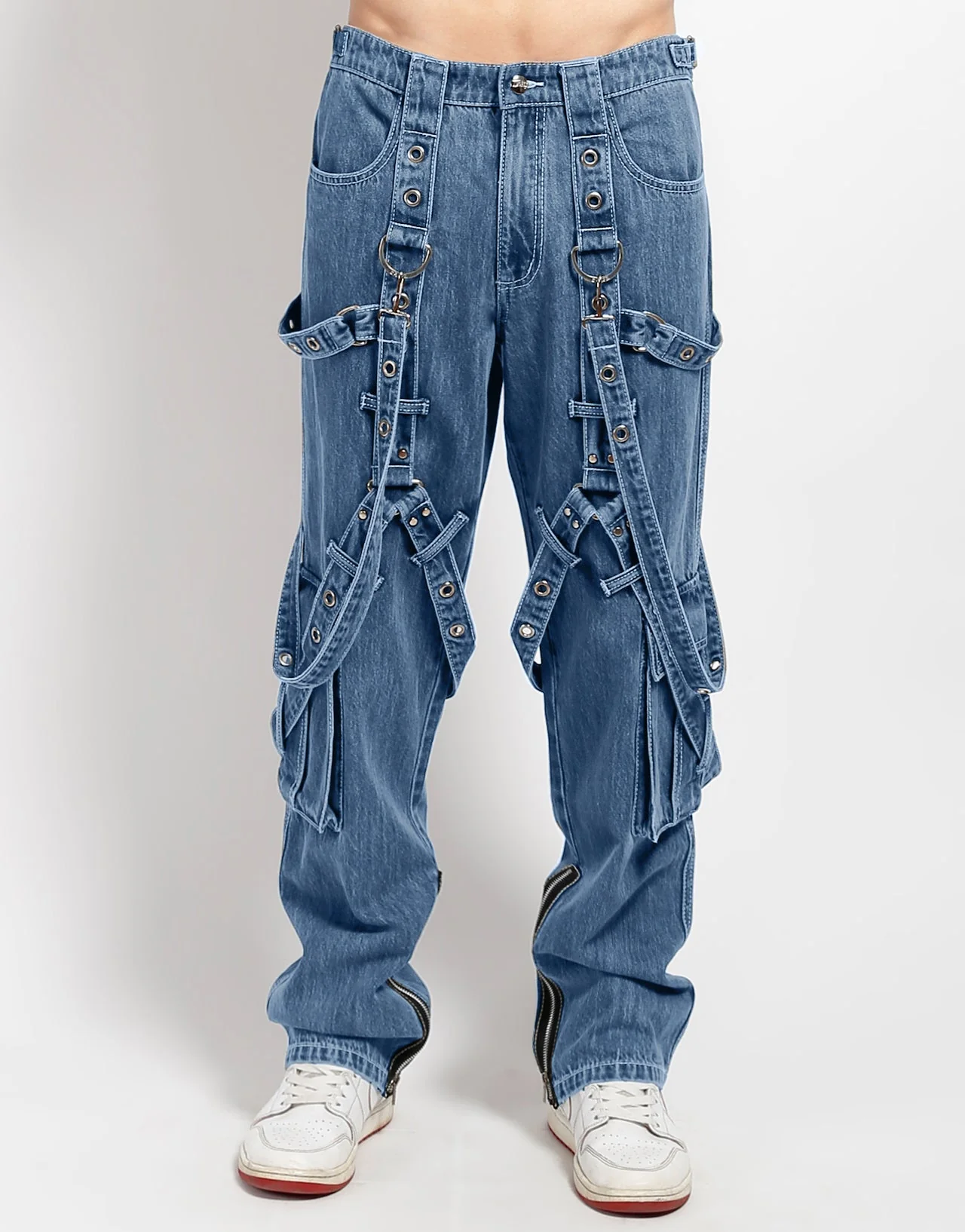 Y-HARNESS PANT LIGHT INDIGO DENIM - Image 5