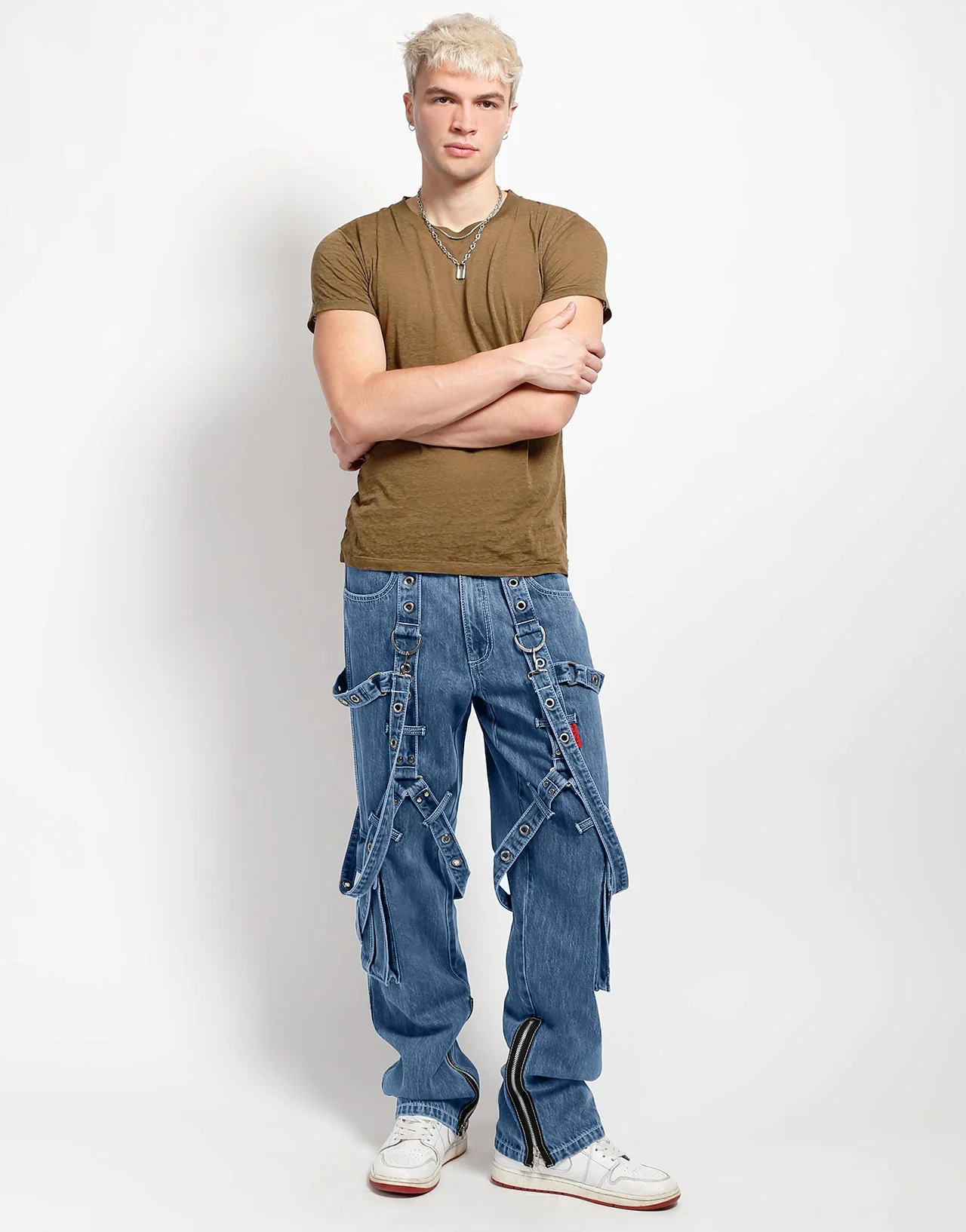 Y-HARNESS PANT LIGHT INDIGO DENIM - Image 6