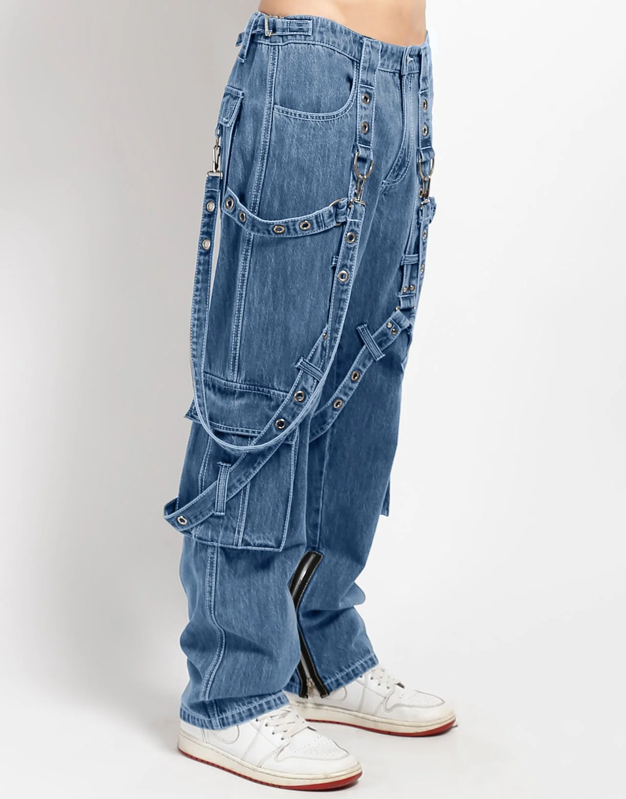 Y-HARNESS PANT LIGHT INDIGO DENIM - Image 7