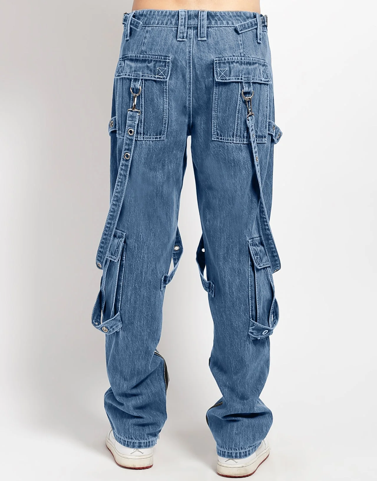 Y-HARNESS PANT LIGHT INDIGO DENIM - Image 8
