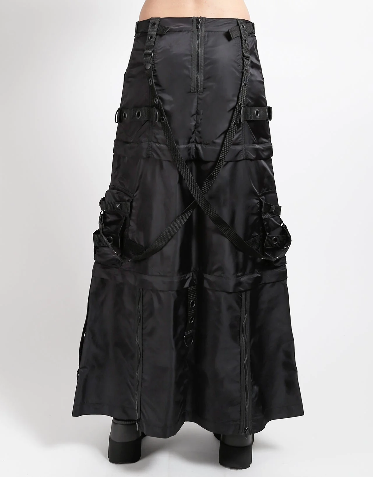 ZIP OFF MEGA NYLON SKIRT BLACK - Image 4